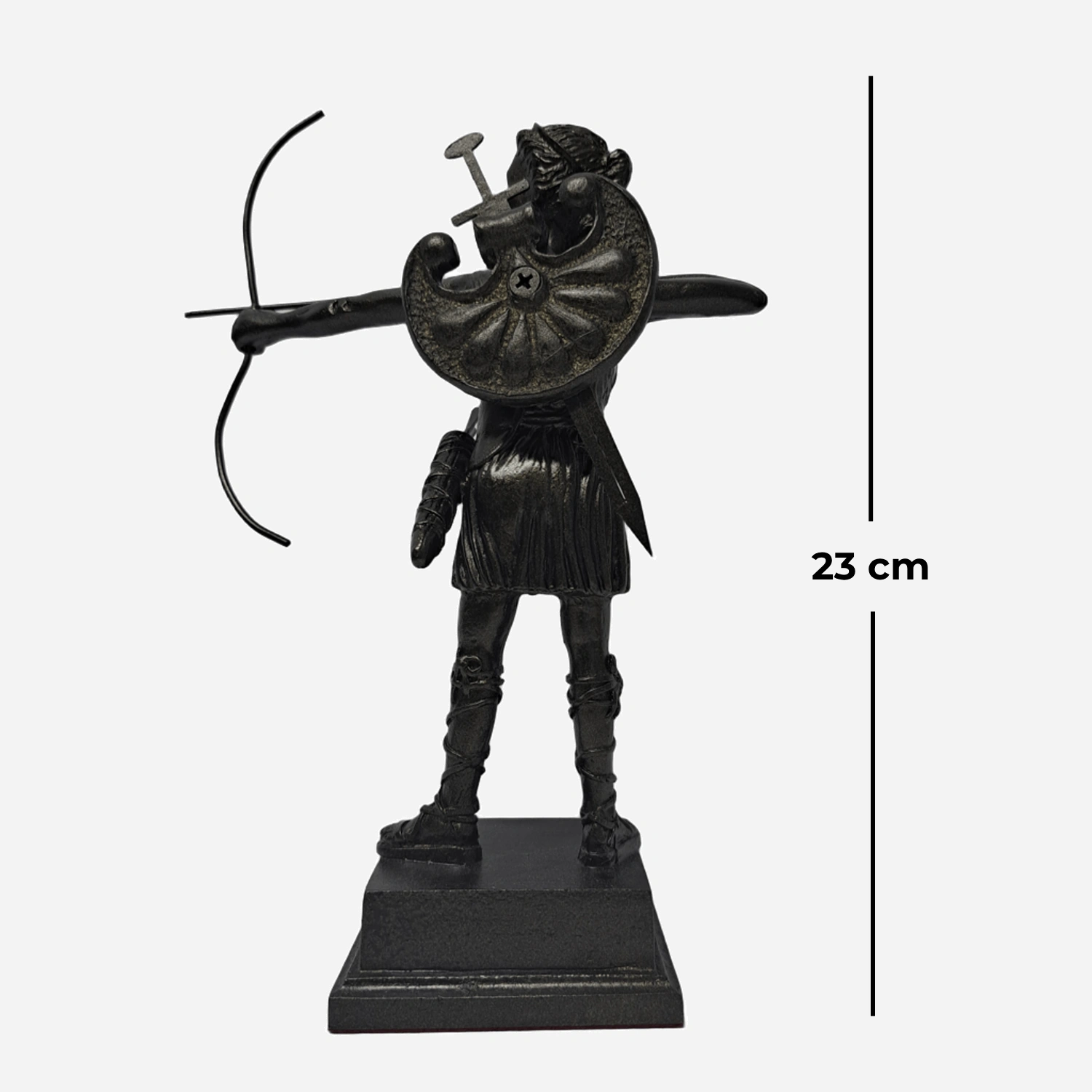 Antik bronz Okçu ve Kılıçlı Amazon Kadını Heykeli Biblo ön görünüm